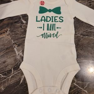 Boys 0-3m long sleeve onesie
